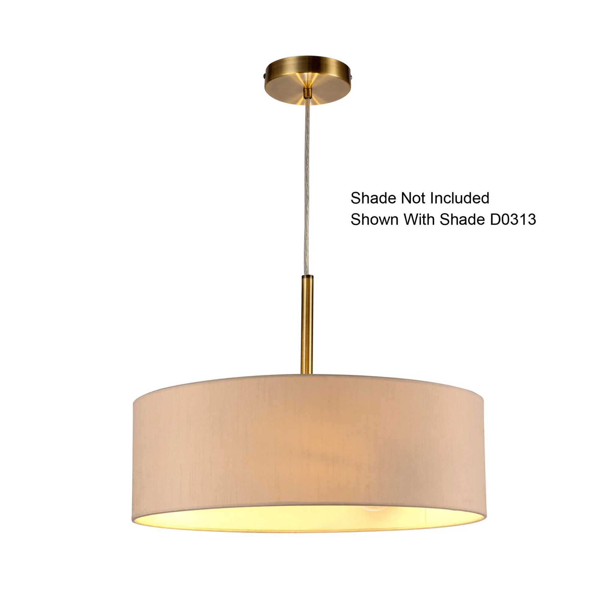 Baymont Pendant 3 Light Antique Brass D0340  Deco Baymont AB